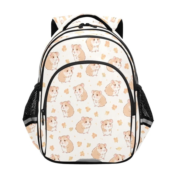 Qxltty Lovely Hamster Backpack Lightweight Multi Pocket Daypack Reflective Bookbag with Adjustable Straps