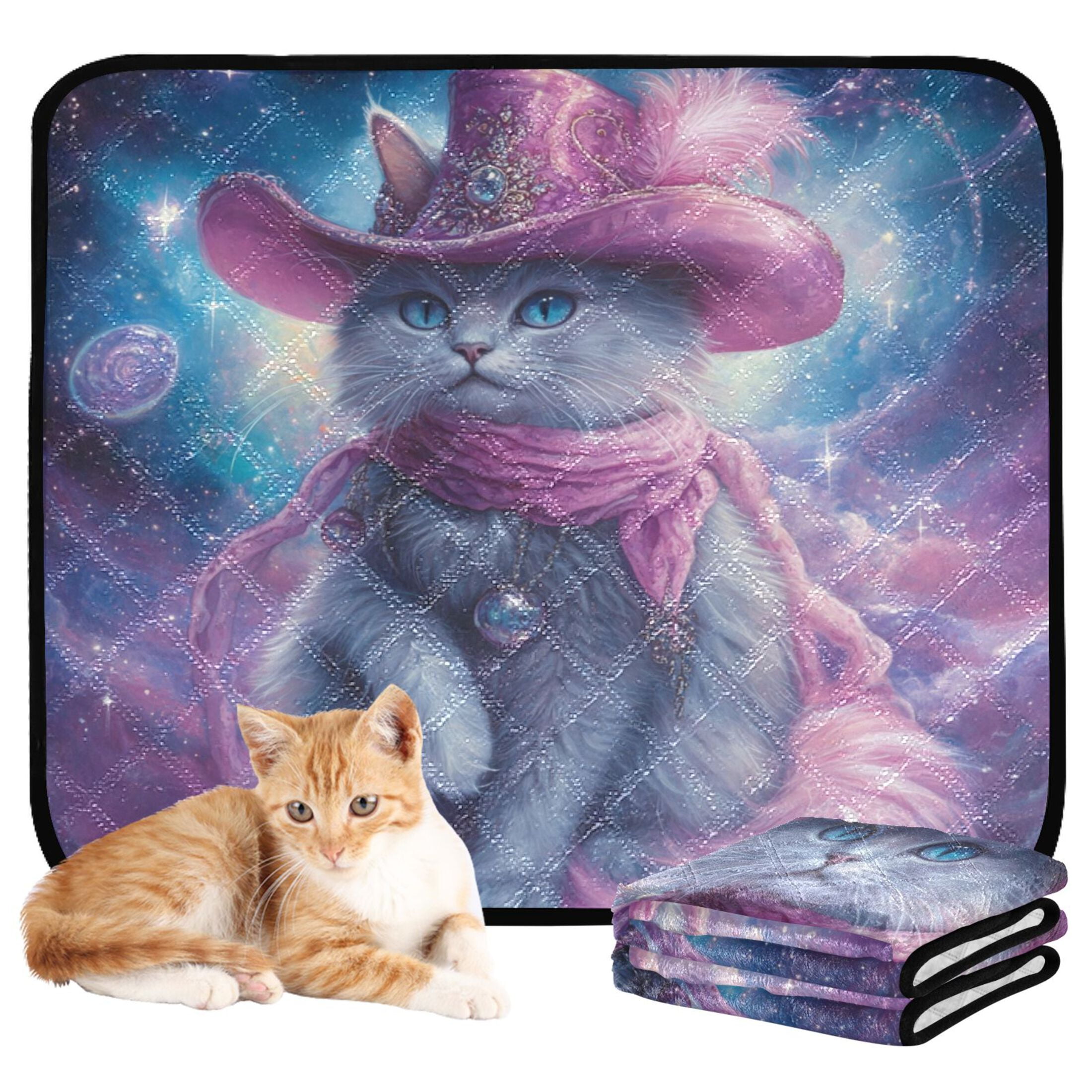 Qxltty Mystery Kitten Cat litter Pads Pet Set of 3 Diaper Mats Center Anti-leakage Layer Absorbent Soft and Comfortable