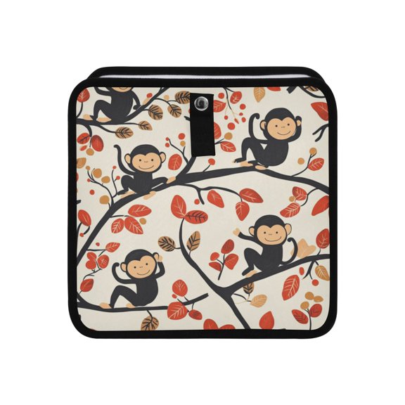 Qxltty Naughty Monkey Car Dumpster Collapsible Rear Seat Suspension Trash for Front Seat Center Console in Vehicle