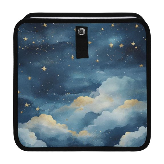 Qxltty Nice Starry Sky Car Dumpster Collapsible Rear Seat Suspension Trash for Front Seat Center Console in Vehicle