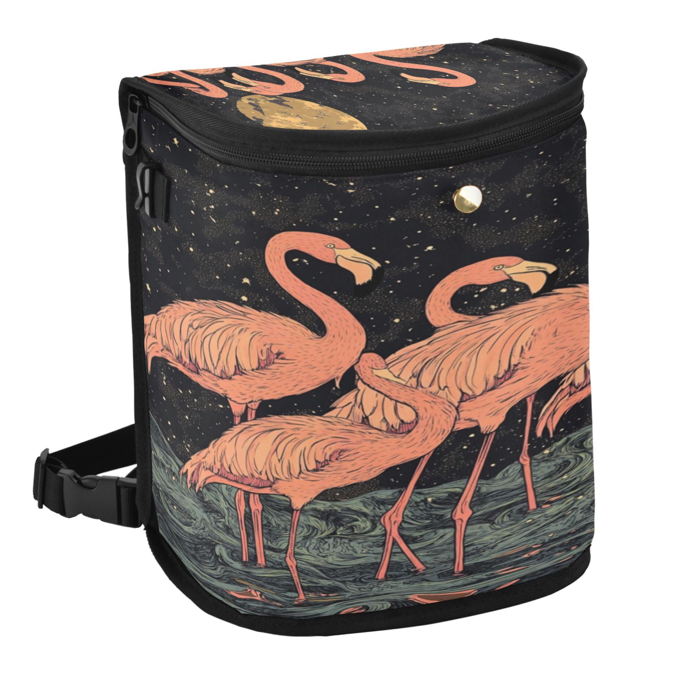 MSINMKOK Red Glitter Car Trash Can With Lid - Collapsible Waterproof Auto Garbage Bag & Organizer - View #3