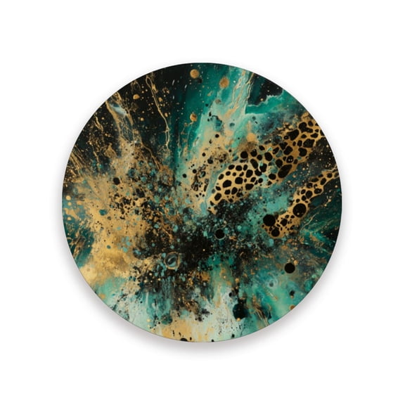 Qxltty One Pcs Drink Coasters Artistic Leopard Ceramic Round Coaster Absorbent Suitable for Kinds of Cups Coffee Table
