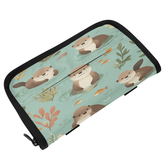 Qxltty Otter Fish Seaweed Car Tissue Holde Upgraded Hanging Square Sun Visor Napkin Box and Easy to Use