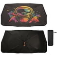 thumbnail image 1 of Qxltty Outer Space Astronauts Pattern Car Windshield Sunshade Umbrella Quality Black Rubberized Fabric Can Effectively Block UV Rays Heat, 1 of 8