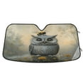 thumbnail image 1 of Qxltty Owls and Bees Pattern Car Windshield Sunshades Foldable UV Rays Sun Visor Protector Keep Your Vehicle Cool 53×23.5in, 1 of 8