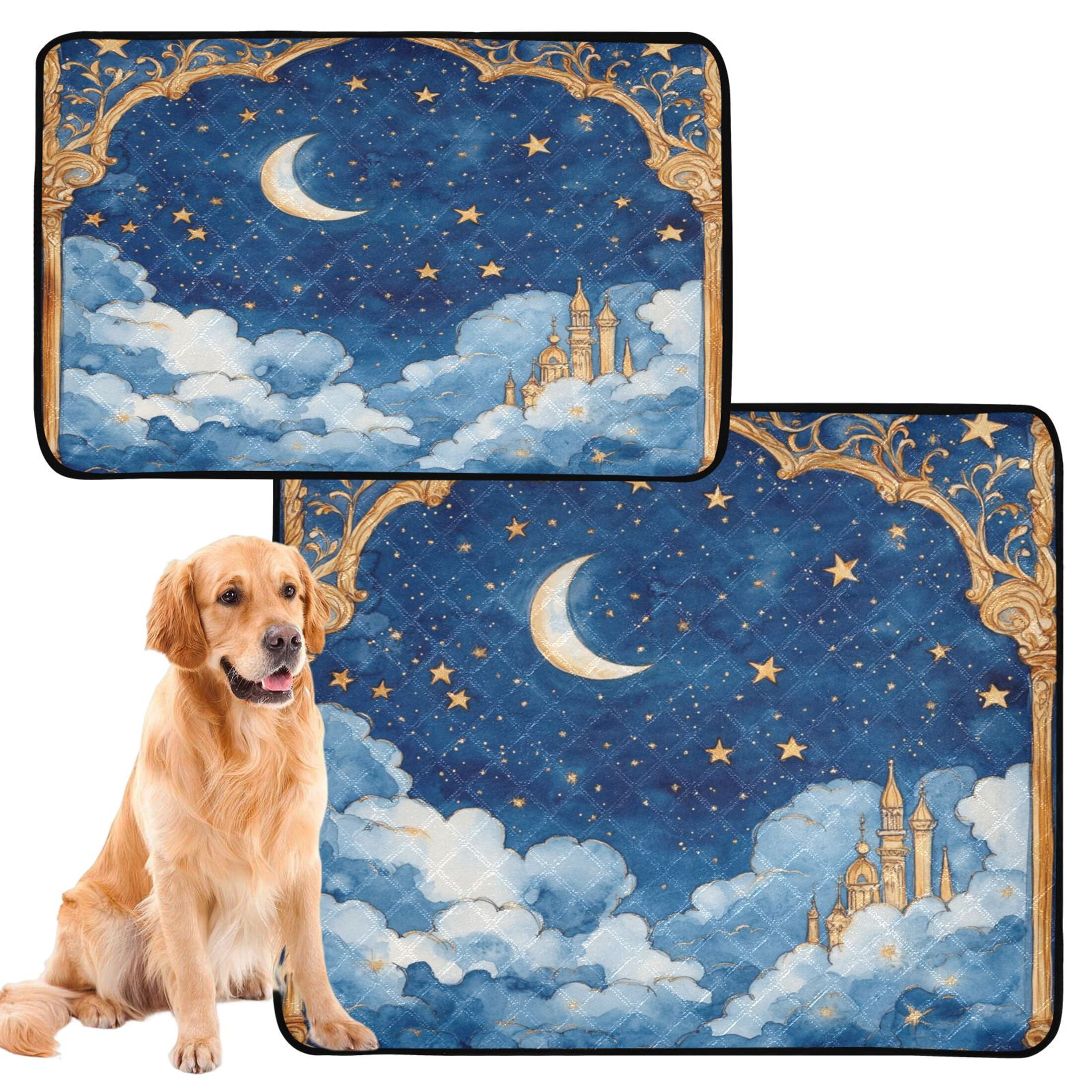 Qxltty Palace Of Fantasy Cat litter Pads Pet Set of 2 Diaper Mats Center Anti-leakage Layer Absorbent Soft and Comfortable