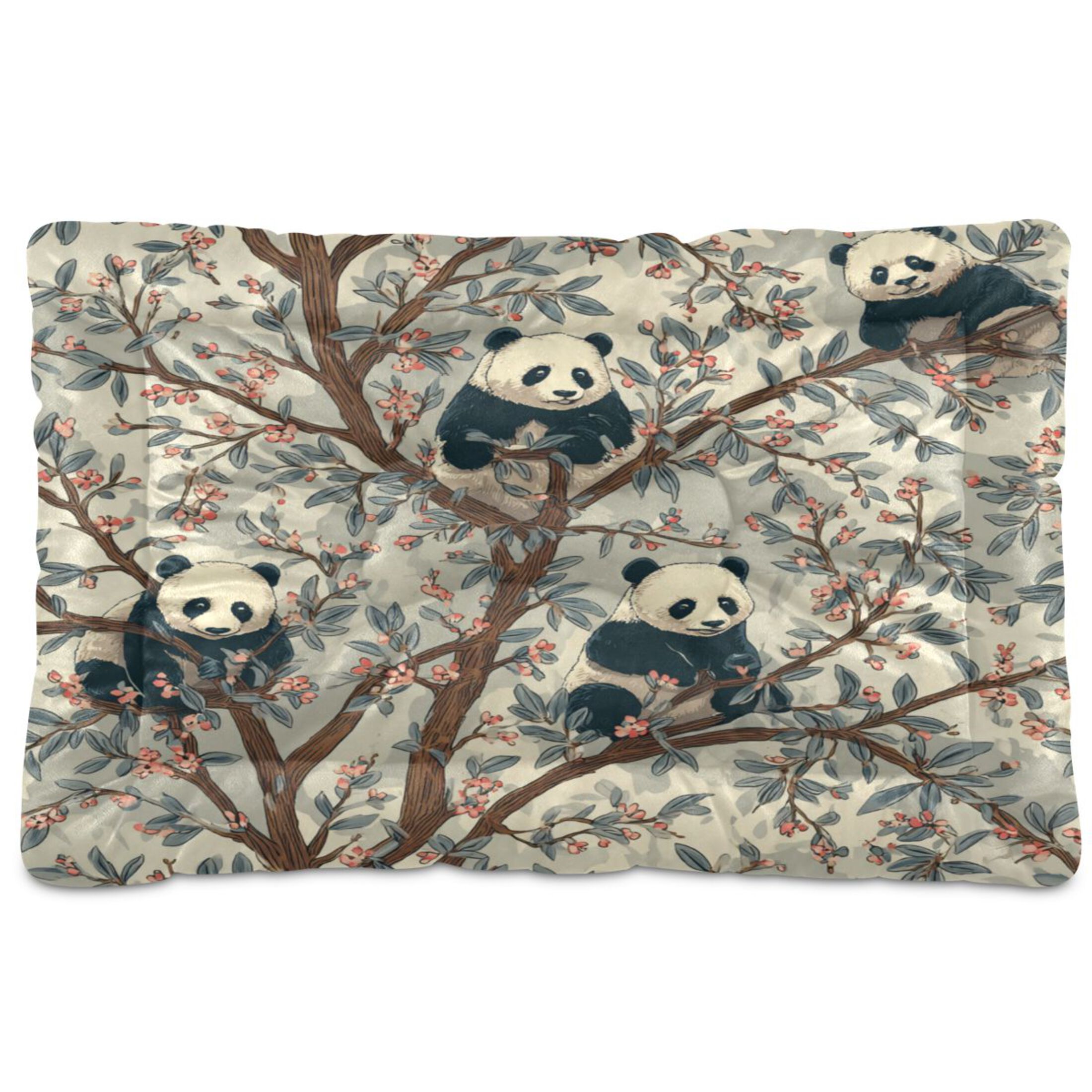 Qxltty Panda Pattern Ped Pad Wear-resistant and Hard to Bite Through Sleeping Pad for Small Medium Large Dogs Winter Pet Bed 36×24in
