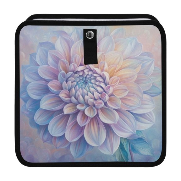 Qxltty Pastel Colored Dahlia Car Dumpster Collapsible Rear Seat Suspension Trash for Front Seat Center Console in Vehicle