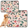 thumbnail image 1 of Qxltty A Pattern with Christmas Stockings and Green Leaves Cat litter Pads Pet Set of 2 Diaper Mats Center Anti-leakage Layer Absorbent Soft and Comfortable, 1 of 7