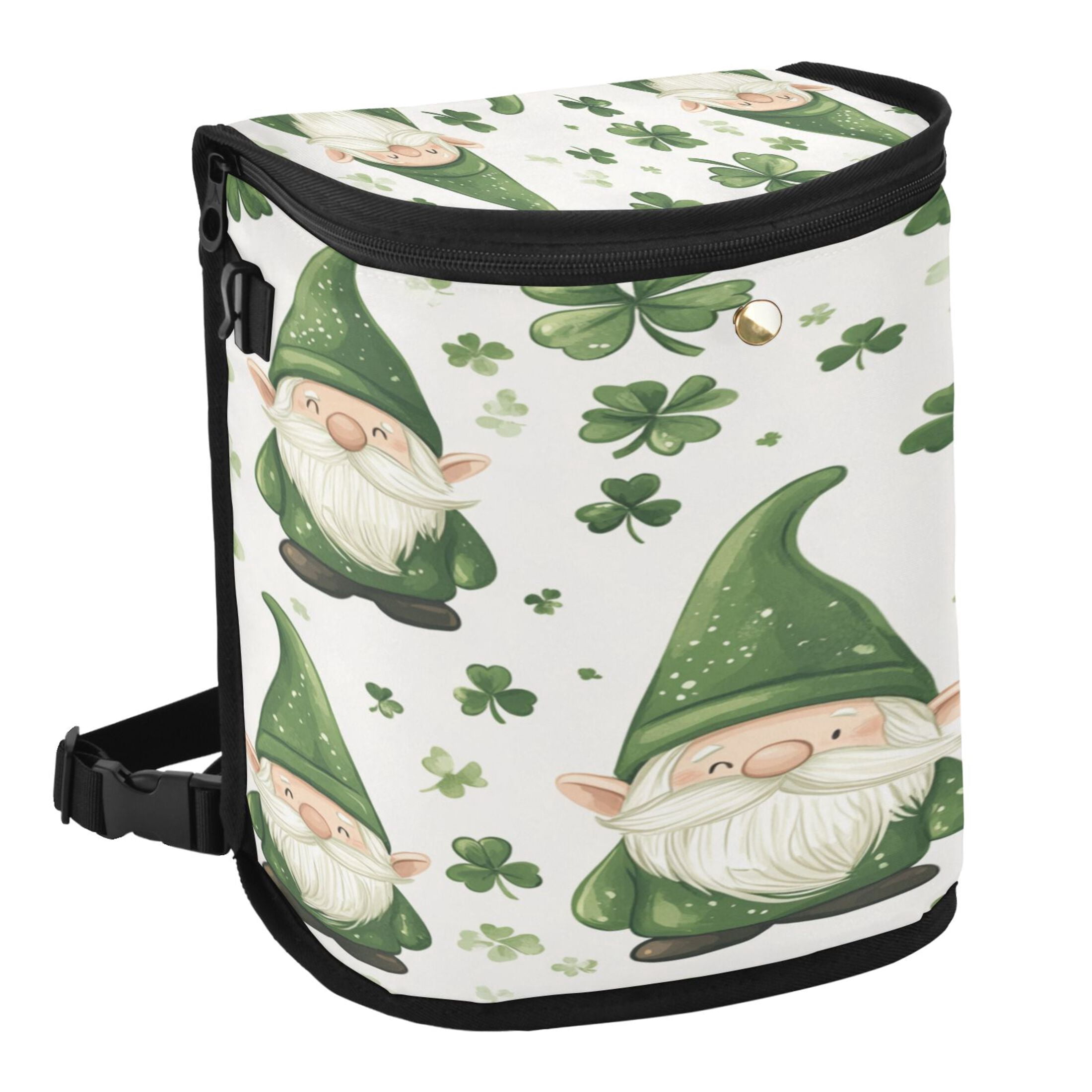 Qxltty Pattern Of Dwarf in Green Hat Car Trash Can with Lid Vehicle ...