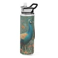 thumbnail image 1 of Qxltty Peacock Water Bottle 32 oz with Straw BPA Free Reusable Fitness Sport Bottle Perfect for Travel School Outdoors and Gym, 1 of 7