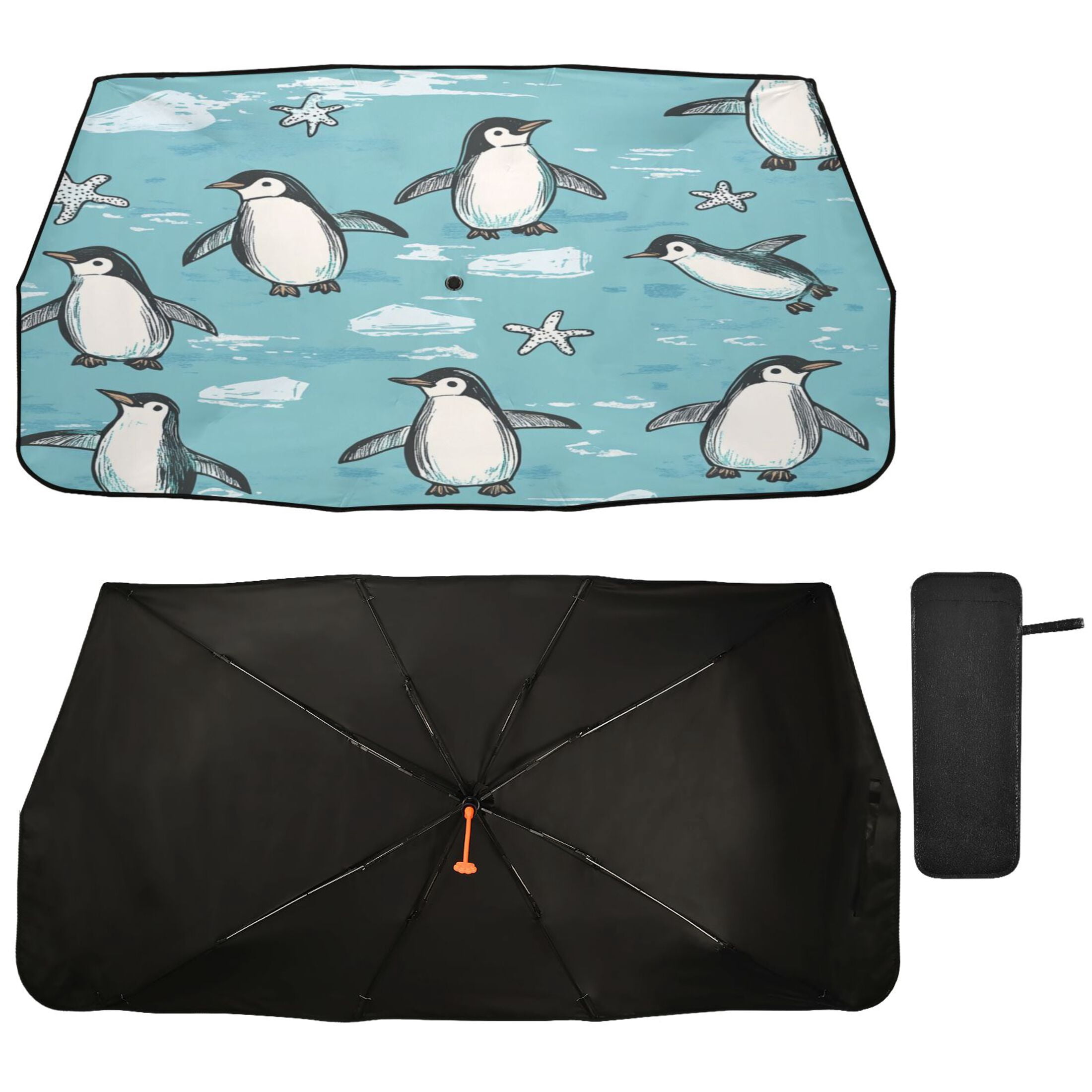 Qxltty Penguin Starfish Figure Car Windshield Sunshade Umbrella Quality ...
