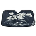 thumbnail image 1 of Qxltty Polar Bear Peak Print Car Windshield Sunshades Foldable UV Rays Sun Visor Protector Keep Your Vehicle Cool 55×27.6in, 1 of 8