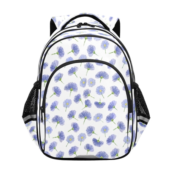 Qxltty Purple Daisy Backpack Lightweight Multi Pocket Daypack Reflective Bookbag with Adjustable Straps