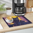 thumbnail image 1 of Qxltty Purple Dusk Cat Pattern Leather Drying Mat for Kitchen Countertops Coffee Mats Hide Stain Quickly Absorbs Water Tableware Decor, 1 of 6