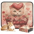 thumbnail image 1 of Qxltty Red Basket Cat Cat litter Pads Pet Set of 3 Diaper Mats Center Anti-leakage Layer Absorbent Soft and Comfortable, 1 of 7