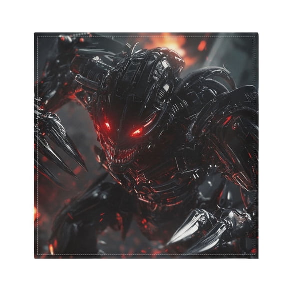 Qxltty Red Eyes Robot Napkins 20×20in Perfect for Parties Dinners Weddings Cocktail Housewarming Cloth Napkins Set of 1