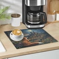 thumbnail image 1 of Qxltty Red Fox Journey Leather Drying Mat for Kitchen Countertops Coffee Mats Hide Stain Quickly Absorbs Water Tableware Decor, 1 of 6