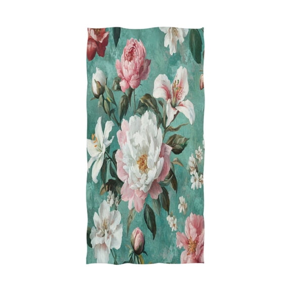 Qxltty Rococo Florals Extra Large Bath Towel 32"x64" Super Soft Highly Absorbent Quick Dry Shower Towel for Hotel Bathroom Guest Spa Gym