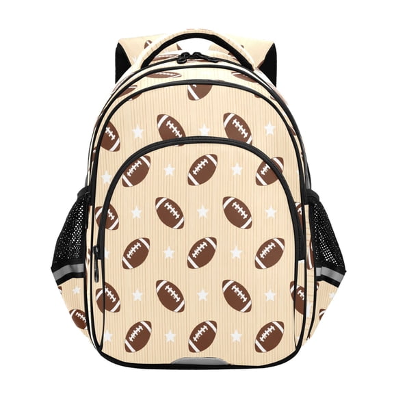 Qxltty Rugby Stripes Backpack Lightweight Multi Pocket Daypack Reflective Bookbag with Adjustable Straps