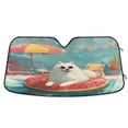 thumbnail image 1 of Qxltty Samoyed Dog Car Windshield Sunshades Foldable UV Rays Sun Visor Protector Keep Your Vehicle Cool 55×27.6in, 1 of 8