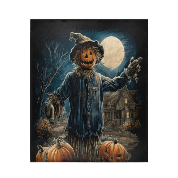 Qxltty Scary Scarecrow Soft Cozy Fluffy Blankets for Couch Sofa Chair Bed Camping Picnic Travel Lightweight Bed 5060inch