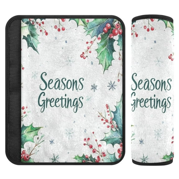 Qxltty Seasons Greetings Car Seat Strap Pads are Soft and Snug Fitting for All Cars Backpacks Pushchair