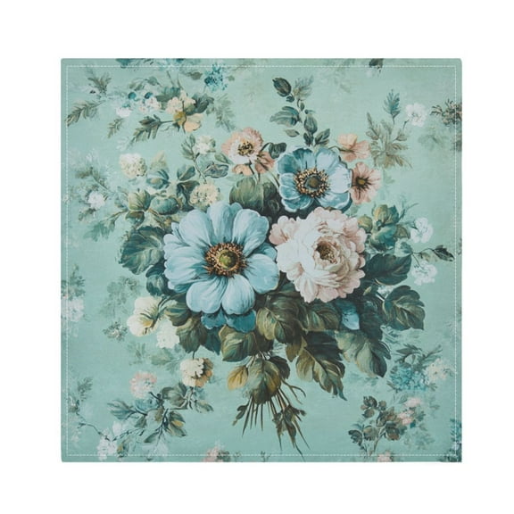 Qxltty Shabby Chic Bouquet Napkins 20×20in Perfect for Parties Dinners Weddings Cocktail Housewarming Cloth Napkins Set of 6
