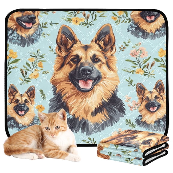 Qxltty Shepherd Dog Cat litter Pads Pet Set of 3 Diaper Mats Center Anti-leakage Layer Absorbent Soft and Comfortable