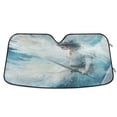 thumbnail image 1 of Qxltty Silver Angel Car Windshield Sunshades Foldable UV Rays Sun Visor Protector Keep Your Vehicle Cool 55×27.6in, 1 of 8