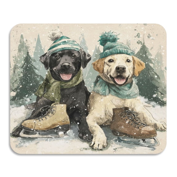 Qxltty Snow Labrador Dish Drying Mat Coffee Bar Mats Rubber Backed Absorbent Fit Under Pot and Dishes Racks 15.7x11.8in