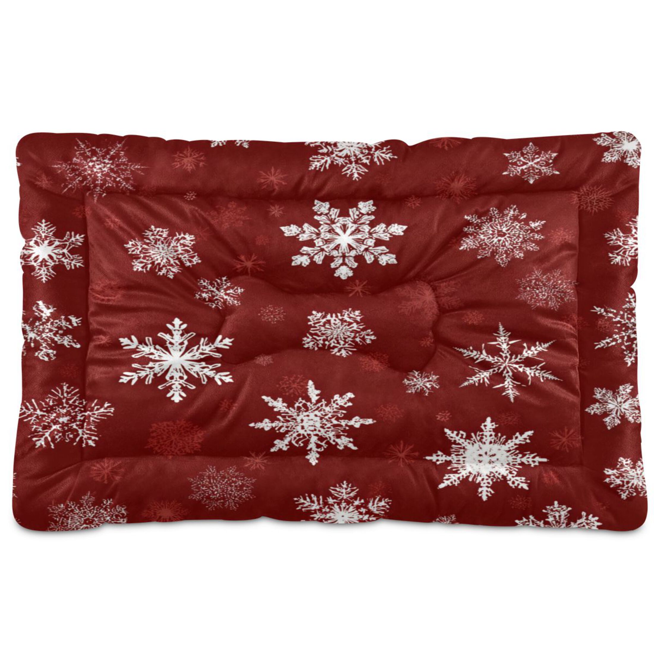 Qxltty Snowflake Pattern Ped Pad Wear-resistant and Hard to Bite Through Sleeping Pad for Small Medium Large Dogs Winter Pet Bed 36×24in