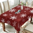 thumbnail image 1 of Qxltty Snowflake Pattern Square Tablecloth 60×60in Thick Wrinkle Resistant Heat Proof Durable Table Cover for Dining Table, 1 of 9
