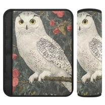 Qxltty Snowy Owl Car Seat Strap Pads are Soft and Snug Fitting for All Cars Backpacks Pushchair