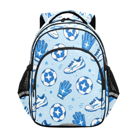 Qxltty Soccer Gloves Backpack Lightweight Multi Pocket Daypack Reflective Bookbag with Adjustable Straps