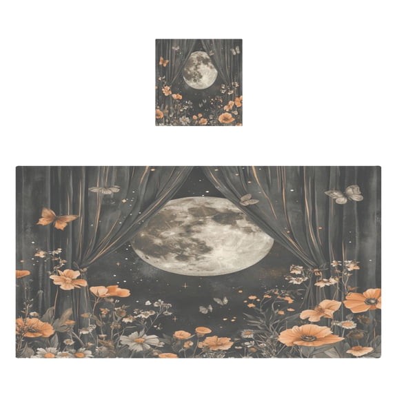 Qxltty Spiritual Night Bath and Hand Towel Set 100% Cotton Towels for Bathroom Soft Durable and Absorbent