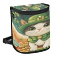 thumbnail image 1 of Qxltty St Patricks Cat Car Trash Can with Lid Vehicle Backseat Hanging Leak Proof Storage Bin, 1 of 7