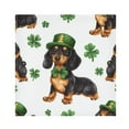 thumbnail image 1 of Qxltty St Patricks Pattern Of Dachshund in A Shamrock Hat Napkins 20×20in Perfect for Parties Dinners Weddings Cocktail Housewarming Cloth Napkins Set of 6, 1 of 8
