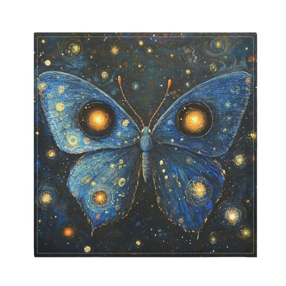 Qxltty Star Blue Butterfly Napkins 20×20in Perfect for Parties Dinners Weddings Cocktail Housewarming Cloth Napkins Set of 6