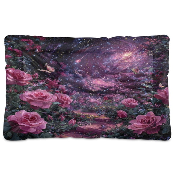 Qxltty Star River Rose Ped Pad Wear-resistant and Hard to Bite Through Sleeping Pad for Small Medium Large Dogs Winter Pet Bed 24×18in