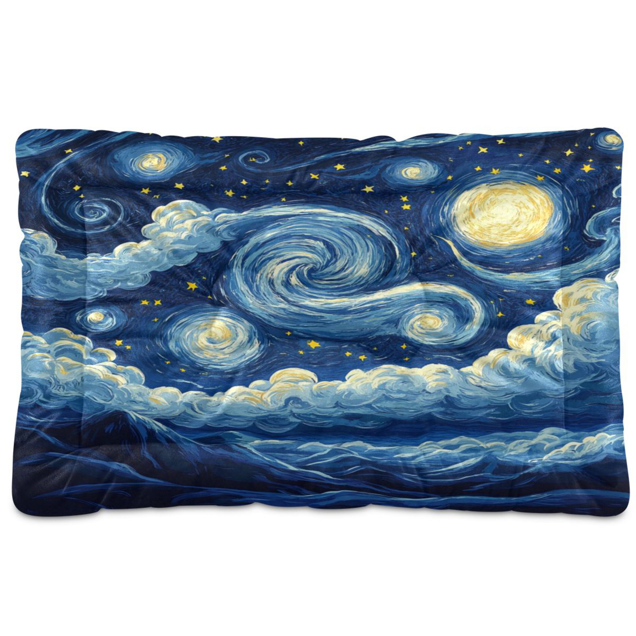 Qxltty Starry Night Ped Pad Wear-resistant and Hard to Bite Through Sleeping Pad for Small Medium Large Dogs Winter Pet Bed 36×24in