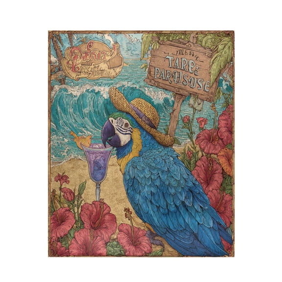 Qxltty Straw Hat Parrot Soft Cozy Fluffy Blankets for Couch Sofa Chair Bed Camping Picnic Travel Lightweight Bed 5060inch