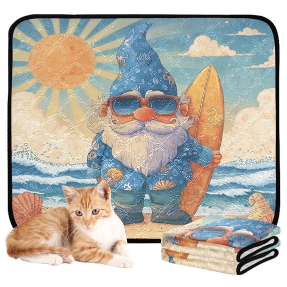 Qxltty Summer Dwarf Cat litter Pads Pet Set of 3 Diaper Mats Center Anti-leakage Layer Absorbent Soft and Comfortable