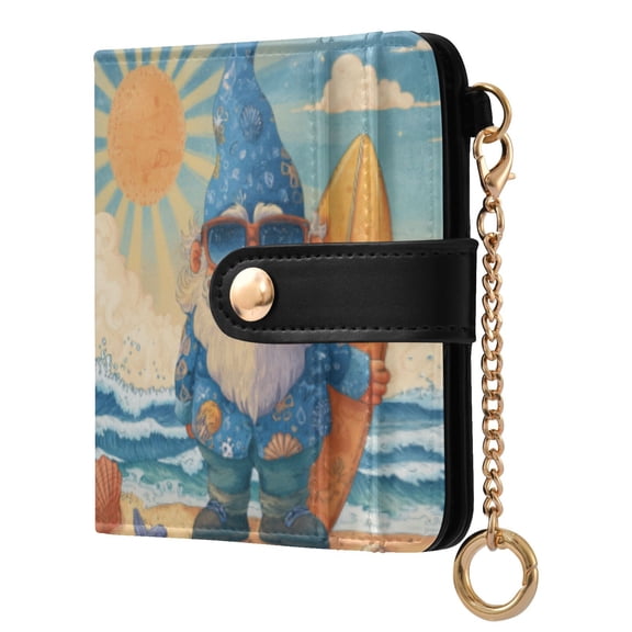 Qxltty Summer Dwarf Ladies Wallet Rfid Slim Thin Compact Credit Card Women Wallet Zipper Coin Pocket and ID Window for Female Gifts