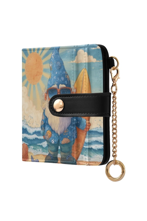 Summer Dwarf Ladies Wallet Rfid Slim Thin Compact Credit Card Women Wallet Zipper Coin Pocket and ID Window for Female Gifts