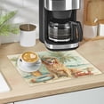 thumbnail image 1 of Qxltty Summer Golden Retriever Leather Drying Mat for Kitchen Countertops Coffee Mats Hide Stain Quickly Absorbs Water Tableware Decor, 1 of 6
