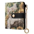 thumbnail image 1 of Qxltty Sunflower Cute Kitten Ladies Wallet Rfid Slim Thin Compact Credit Card Women Wallet Zipper Coin Pocket and ID Window for Female Gifts, 1 of 8