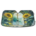 thumbnail image 1 of Qxltty Sunflower Gate Car Windshield Sunshades Foldable UV Rays Sun Visor Protector Keep Your Vehicle Cool 57×31.5in, 1 of 8