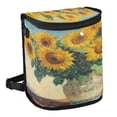 thumbnail image 1 of Qxltty Sunflower Potted Plant Car Trash Can with Lid Vehicle Backseat Hanging Leak Proof Storage Bin, 1 of 7