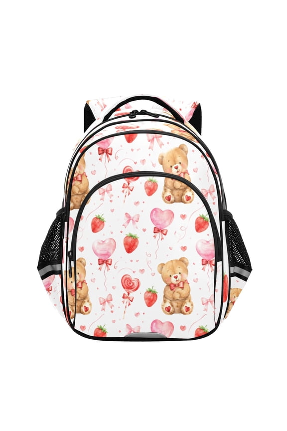 Teddy Bear Backpack Lightweight Multi Pocket Daypack Reflective Bookbag with Adjustable Straps